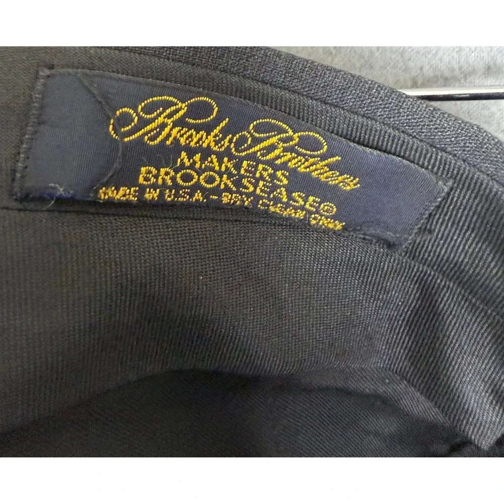 Brooks Brothers Makers Brooksease Mens Gray 100% Wool 2 Piece Suit 35x31 Vintage